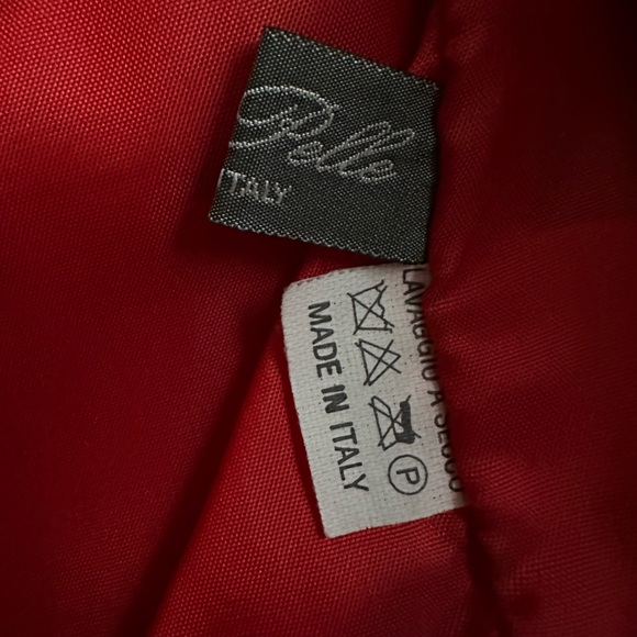 Vintage Vera Pelle It Collection Red Leather Jacket Size Small - Picture 7 of 8